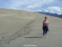 Kay on dunes